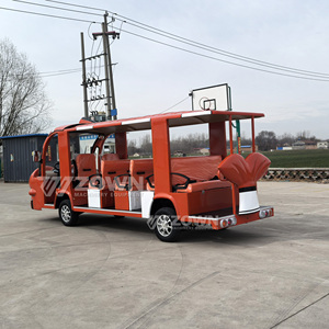 Autobús Turístico Eléctrico con Diseño de Pez de Ojos Grandes Rojo de Dibujos Animados, Vehículo de Transporte de Pasajeros para Parques Temáticos - Product Image 3