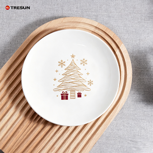 Ensemble d'Assiettes à Dessert et Dîner de Luxe en Céramique de Porcelaine, Écologique et Conforme à la FDA, avec Logo Personnalisé, pour Hôtels et Restaurants, Forme Blanche - Product Image 6