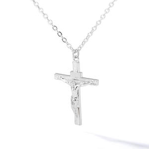 Colgante de Cruz de Jesús Popular en Oro de 18k, Joyería <span class=keywords><strong>Cristiana</strong></span> de Moda, Collar con Colgante para Hombre - Product Image 5