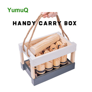YumuQ arrière-cour famille fête jouets drôle pelouse en plein air Viking lancer jeu bois Bowling jeu nordique <span class=keywords><strong>quilles</strong></span> - Product Image 4