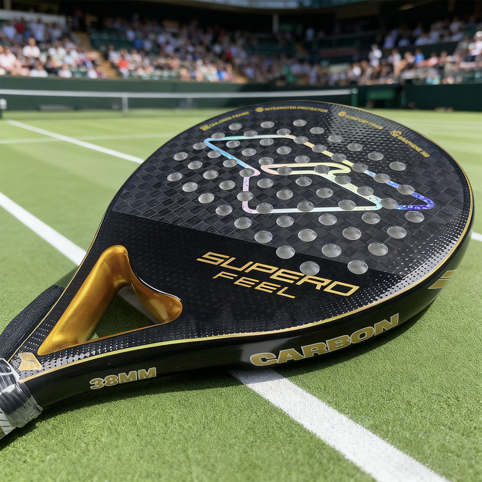 Aerodynamic Diamond Padel Rackets Wholesale - 100% Carbon Frame EVA ...