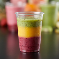 Gobelets à smoothie Kingstar 20 oz en PET transparent de qualité supérieure avec couvercles à dôme prêts à l'emploi pour les bars à jus