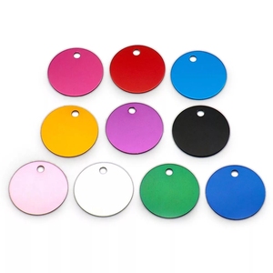 Placas de Identificación Personalizadas para Perros con Grabado Antiperdida, Placa Circular de Aluminio para Cachorros y Perros - Product Image 3