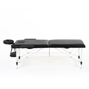 Mesa <span class=keywords><strong>de</strong></span> Masaje Plegable <span class=keywords><strong>de</strong></span> Alta Calidad, Diseño Moderno, PVC/Cuero PU, Aleación <span class=keywords><strong>de</strong></span> Aluminio, Plegable en Tres Partes, Portátil, Uso Comercial en Salón - Product Image 2