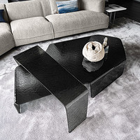Italienischer Luxus-Tisch - Italienischer Minimalistischer Acryl-Kombinations-Couchtisch mit Hochwertigem Transparentem Kristall