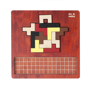 Gioco di Logica in Legno per Bambini, Puzzle <span class=keywords><strong>Tetris</strong></span> Educativo, Gioco da Tavolo per Famiglia, Regalo - Product Image 5