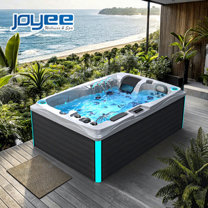 JOYEE Jacuzzi de jardin extérieur, spa de jardin, bain à remous privé moderne autoportant pour 2 personnes, idéal pour une ambiance romantique et séduisante - Product Image 1