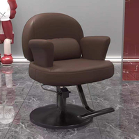 Chaise de coiffure professionnelle portable pivotante à base ronde hydraulique, chaise de barbier, chaise de salon, tabouret de coiffure