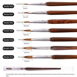 Pincel <span class=keywords><strong>de</strong></span> <span class=keywords><strong>Uñas</strong></span> <span class=keywords><strong>de</strong></span> Pelo Kolinsky <span class=keywords><strong>de</strong></span> Fábrica OEM con Mango <span class=keywords><strong>de</strong></span> Madera, Pincel Profesional para Arte <span class=keywords><strong>de</strong></span> <span class=keywords><strong>Uñas</strong></span> <span class=keywords><strong>Acrílicas</strong></span>, Pincel <span class=keywords><strong>de</strong></span> Manicura <span class=keywords><strong>de</strong></span> Varios Tamaños - Product Image 2