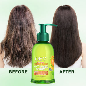 Sérum anti-frisottis Fructis Sleek & Shine pour cheveux secs et crépus, huile d'argan du Maroc, traitement fortifiant pour les cheveux, marque privée - Product Image 4