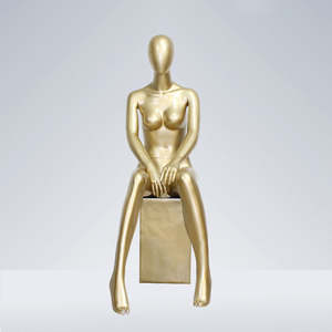 Maniquí de Mujer Elegante y de Lujo, Maniquí Femenino Dorado de Cuerpo Completo, Maniquí de Fibra de Vidrio para <span class=keywords><strong>Boutique</strong></span> de Ropa - Product Image 4