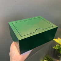 Kotak & Wadah Jam Tangan Hitam Kustom, Kotak Jam Tangan Mewah Satu Slot Hijau Berkualitas Tinggi, Kotak Kemasan Jam Tangan Kustom dengan Logo untuk Pria Wanita