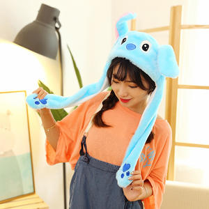 Chien <span class=keywords><strong>chat</strong></span> lapin chapeau brillant en peluche oreille mobile sautant chapeau <span class=keywords><strong>oreilles</strong></span> surgissant en appuyant sur <span class=keywords><strong>les</strong></span> pattes mignon Animal Cosplay chapeaux casquettes - Product Image 2