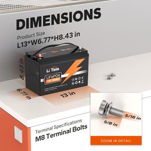 Litime chúng tôi Chứng Khoán 15000 chu kỳ sâu 12V 100AH LiFePO4 Pin BCI nhóm 31 Pin Lithium được xây dựng trong 100A BMS Pin - Product Image 2