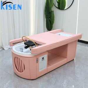 เตียงสระผมออลอินวัน Kisen พร้อมสปาหัวและเท้า ระบบไฮโดรเซอร์เคิลเลชั่น ไฟ LED บำบัดด้วยไอน้ำ ปรับแรงดันไฟฟ้าได้ จัดส่งทั่วโลก - Product Image 3