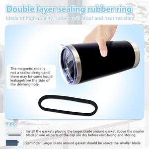 Coperchio Magnetico Scorrevole Antigoccia di Ricambio per Tumbler Yeti da 20 Oz, Tazza da 10-24 Oz, Bicchiere Lowball da 10 Oz - Product Image 6