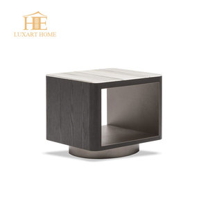 Muebles de dormitorio de lujo, mesitas de noche, gabinete de madera, mesa de noche personalizada para proyectos hoteleros, dormitorio, villa - Product Image 5