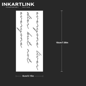 INKARTLINK - Pegatinas de <span class=keywords><strong>Tatuajes</strong></span> Temporales para el Cuerpo, Diseño Vertical, Resistentes al Agua, Ecológicas, Duran 15 Días, Venta al por Mayor - Product Image 4
