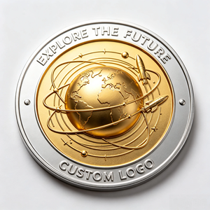 Moneda Conmemorativa de Metal Bicolor OEM, Chapada en Cobre, Oro y Plata, con Relieve 3D, para Eventos Deportivos, Aniversarios, Recuerdos de Templos - Product Image 4