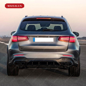 Auto Parts Front Bumper Diffuser &amp; Exhaust Tips Facelift GLC63 for Mercedes <strong>GLC</strong> X253 2015-2019 Exterior <strong>Tuning</strong> - Product Image 3