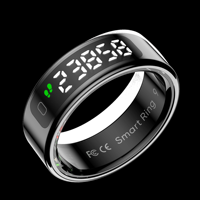 Anneau intelligent R11 étanche 5 ATM, 3,3 g, en acier inoxydable, moniteur de fréquence cardiaque, d'oxygène sanguin, de sommeil, de santé, podomètre, suivi de la distance parcourue, suivi de la forme physique