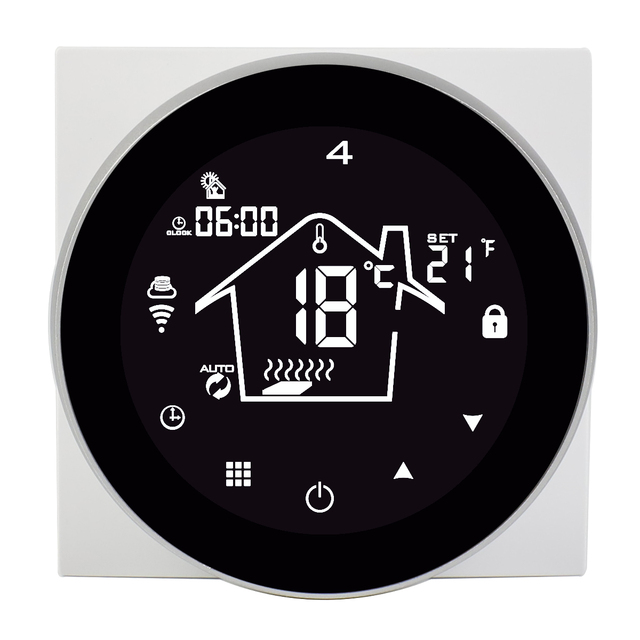 Round Programmable Google Home Alexa and IFTTT  Digital Smart Wifi Room Thermostat