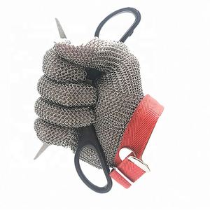 Gants anti-coupure en acier inoxydable 316L de niveau 9 ANSI A9 pour la protection des travailleurs des abattoirs - Product Image 2