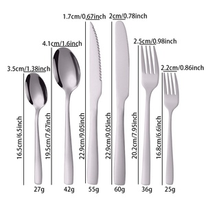 En gros, Ensemble de couverts de luxe en acier inoxydable <span class=keywords><strong>pour</strong></span> mariage (couteau, fourchette, cuillère) - Product Image 2