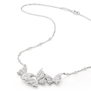 Gemnel Brillant Zircon Murmure Nocturne Argent Sterling 925 Design Unique Papillon Décorations Pendentif Collier Femmes - Product Image 3