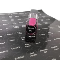 Étiquettes personnalisées pour rouge à lèvres et gloss, autocollants ronds imperméables pour le dessus et le dessous des flacons, logo personnalisé