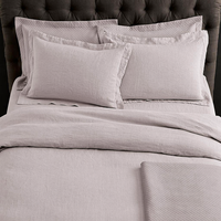 Parure de lit 4 pièces en coton égyptien 300 fils/cm², tissage satiné, certifiée OEKO-TEX, unie, rafraîchissante et respirante, comprenant une housse de couette et un drap-housse