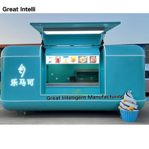 รถขายอาหารเรียกน้ำย่อยขนาดเล็กแบบมีฟองสำหรับวางบนถนนขายไอศกรีมน้ำผลไม้เบียร์ - Product Image 1