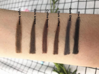 Crayons à sourcils fins personnalisés avec logo, fabrication OEM, créez votre propre marque de maquillage, crayon à sourcils fin, brun foncé