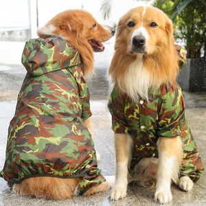 Impermeable para Perros con Diseño de Camuflaje, Ropa de Cuatro Patas para Todas las Estaciones, Color Verde Militar, Talla Grande - Product Image 4