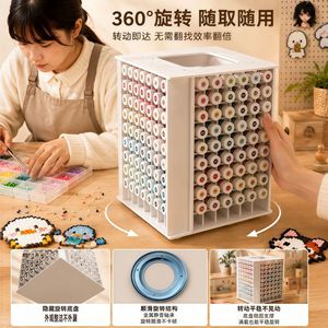 Pvc Storage Rack For Paint Bottles With Rotating Design And Waterproof Surface For Craft <b>Nail</b> Art <b>Desk</b> Organization - Product Image 2