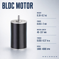 GOLDGUN 12V 24V 30W 3000RPM 0.5Nm 42BLDC Motor Berbodi Bulat Umur Pakai Panjang Motor Tanpa Sikat, ODM/OEM Kustom