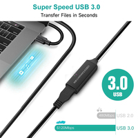 Kabel ekstensi USB 3.0 aktif 5M a-male a-female dengan Chipset ekspansi penguat sinyal kompatibel dengan VR, PS4, Webcam