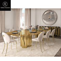 Chaises de salle à manger de restaurant de chaise de velours de crème bleue d'acier inoxydable moderne populaire utilisées avec la chaise de salle à manger de poignée de tête de Lion en métal