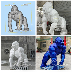 Nổi Tiếng desigsn Trang Trí Kích Thước Tùy Chỉnh Động Vật Bức Tượng Ngoài Trời Trong Nhà Nhựa Sợi Thủy Tinh Cuộc Sống Kích Thước Bức Tượng - Product Image 2