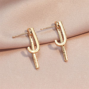 Boucles d'oreilles à clip en forme de bande RAKOL EP2718, style simple, strass colorés, zircone cubique, pour femmes - Product Image 2