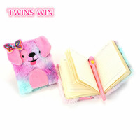 Carnet de notes chien en peluche pour enfants, cadeau pour filles, nouveau modèle, vente en gros d'usine, 2439