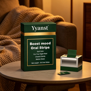 Tiras Orales OEM para Mejorar el Estado de Ánimo, Relajación Suave, Descanso Nocturno Tranquilo, Disolución Rápida, Suplemento Dietético para Dormir, 30 Unidades, Caja de Papel de Lujo - Product Image 3