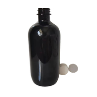 Bouteilles rondes noires en plastique de 500 ml (16 oz) pour étiquettes Pdp-Hydrocodone, flacons de sirop contre la toux avec bouchon à vis standard – Vente chaude