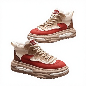 Chaussures montantes décontractées et tendance pour hommes, style skate, hiver, à lacets, semelle épaisse en caoutchouc, respirantes, pour jeunes, mode - Product Image 2