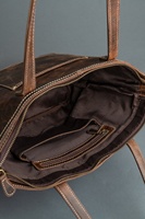 Sac fourre-tout classique en cuir véritable 100 %, marron foncé, fermeture éclair, bandoulière unique, grande capacité, imperméable – Nouveauté 2026