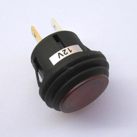 20mm Su Geçirmez Basmalı Düğme Anahtarı IP65 Mandalı Açma-Kapama SPST 3 Pin 12V Deniz Teknesi Arabası için LED