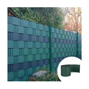 19cm * 2.525m/pezzo verde dello schermo di Privacy recinzione in plastica nastro adesivo in PVC Sichtschutzstreifen