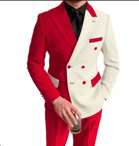 Traje de doble botonadura para <span class=keywords><strong>hombre</strong></span>, traje ajustado sólido, chaqueta y pantalones de vestir, de 2 piezas trajes de <span class=keywords><strong>boda</strong></span>, ropa de novio para <span class=keywords><strong>hombre</strong></span> - Product Image 6