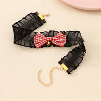 Collier ras du cou rouge à breloques pour femmes, collier ras du cou mignon sexy pour cosplay, clavicule