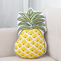 Coussin décoratif personnalisé en forme de fruits, série fruits, impression numérique, banane, pastèque, ananas, oreiller rembourré pour la décoration intérieure